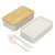 Custom Hearty Wheat Straw Lunch Box Set - Front View