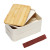 Custom Hearty Wheat Straw Lunch Box Set - Open View