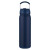 Custom 24 oz. PopSip Vacuum Insulated Water Bottle with 2-in-1 Sipper Straw Lid - Navy Blue 