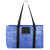 Bohemian Non-Woven Collapsible Tote Bag with Logo - blue
