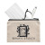Custom 8 oz Cotton Travel Pouch - Natural Open view 