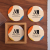 Custom Round Ceramic 4 Pc. Coaster Set In Box