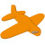 Custom Small Airplane Puzzle - Orange 