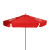 Custom 7' Wood Market Umbrella Kit with Valance (3 Imprints) - Crimson Red 