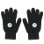 Custom Touch Screen Knit Gloves - Black with Charcoal