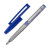 Custom RevMark Silver Barrel Industrial Permanent Marker with clip - Blue Open View 