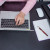 Custom Satin Soft Touch Earl Gel Pen- Low Quantities - Burgundy - Lifestyle View