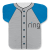 Custom 22" X 23" Jersey Shaped Cooling Towel - Baseball 1 Design