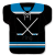 Custom 22" X 23" Jersey Shaped Cooling Towel - Hockey Design 1