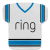 Custom 22" X 23" Jersey Shaped Cooling Towel - Hockey Design 3