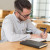 Custom iBasset II Stylus Pen- Low Quantities - Blue - Lifestyle View
