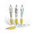 Custom Full Color 3 Panel Squared Basset Ad Pen- Low Quantities - Yellow