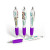 Custom Full Color 3 Panel Squared Basset Ad Pen- Low Quantities - Purple