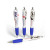 Custom Full Color 3 Panel Squared Basset Ad Pen- Low Quantities - Dark Blue