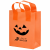 Grinning Pumpkin 8 x 11 Orange Frosted Halloween Bag 