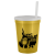 Custom Stadium Cup-Lid-Straw-12 oz - Metallic Gold