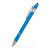 Custom Alexandria Stylus Satin Soft Touch Click Metal Pen- Low Quantities - Light Blue