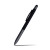 Custom Fleetwood Stylus Satin Soft Touch Gel Click Pen Recycled - Low Quantities - Black
