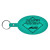 Custom Large Oval Flexible Key Tag - Translucent Aqua