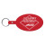 Custom Large Oval Flexible Key Tag - Red