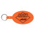 Custom Large Oval Flexible Key Tag - Orange