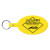 Custom Large Oval Flexible Key Tag - Yellow