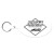 Custom Large Oval Flexible Key Tag - White
