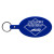 Custom Large Oval Flexible Key Tag - Blue