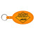 Custom Large Oval Flexible Key Tag - Translucent Orange