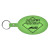 Custom Large Oval Flexible Key Tag - Translucent Lime