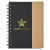 Custom Eco Magnetic Notebook with Sticky Notes & Pen - Black - Front View