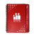 Custom 5" x 7" Havana Notebook w/Pen - Red