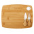 Custom 3-Piece Bamboo Cheese Board Set - White