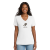 Custom Port & Company Women's Core Cotton V-Neck Tee - White Front View