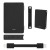 Custom 5,000 mAh UL Listed Power Bank & One Cable - Black With Black 