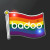 Custom Light Up Rainbow Flag Pins, Pride Party Supplies