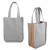 Custom Quetico 10 oz Cotton & Jute Fashion Tote - Heathered grey with Brown