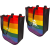 Custom Laminated Fashion Tote Bag - Rainbow 