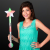 Custom Jumbo Star Wand with Fun Flashing Lights 21" - Lifestyle View 