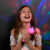 Custom Tulip Flower Light Projecting Disco Wand 7" - Lifestyle View 