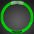 Custom 8 Inch Green Glow Bracelet - Green