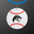 Custom Baseball Medallion with Blue Beaded Necklace (Non Light Up)