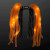Custom Light Up Hair Noodle Head Bands - Orange with Black Ribbons