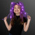 Custom Light Up Hair Noodles Headband - Purple In Use 