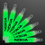 Custom 4" Green Mini Glow Sticks, Bulk Pack of 50