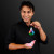 Custom Disco Inferno LED Magic Ball Necklace - In use