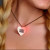 Custom Aurora Heart LED Fashion Short Necklace - In use
