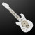 Custom Red Guitar Flashing LED Light Pin - Back view
