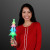 Custom Frosty Christmas Tree Light Up Wand 14.75" - In use