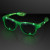 Custom Green Light Up LED Sunglasses